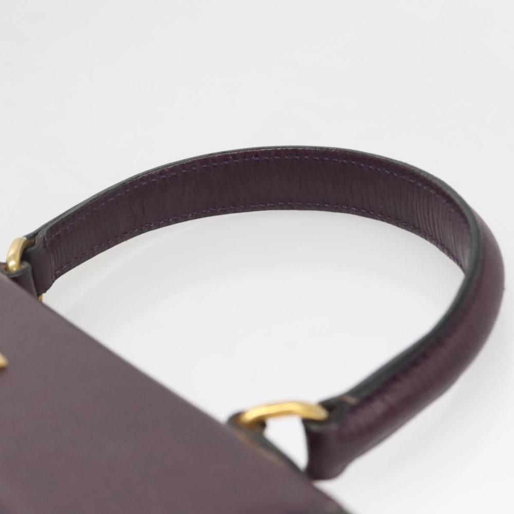 CELINE Hand Bag Leather Purple Auth 114282 - Picture 8 of 16